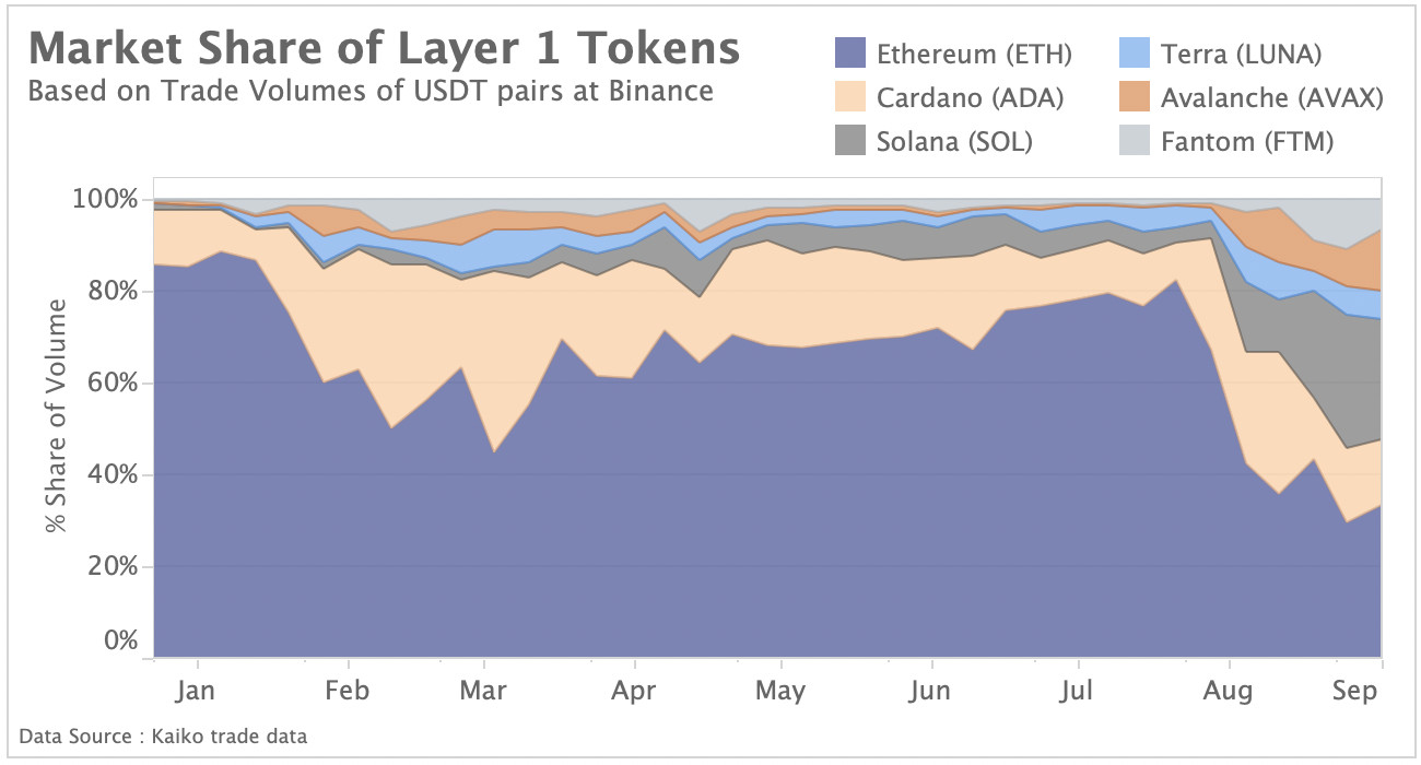 Market share Layer 1 token