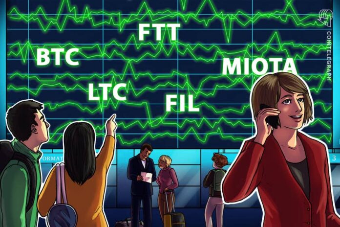 Top 5 cryptocurrencies to watch this week: BTC, LTC, FIL, FTT, MIOTA